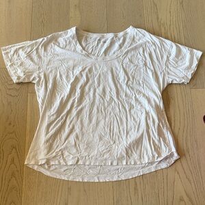 Aerie Cream Short Sleeve Tee